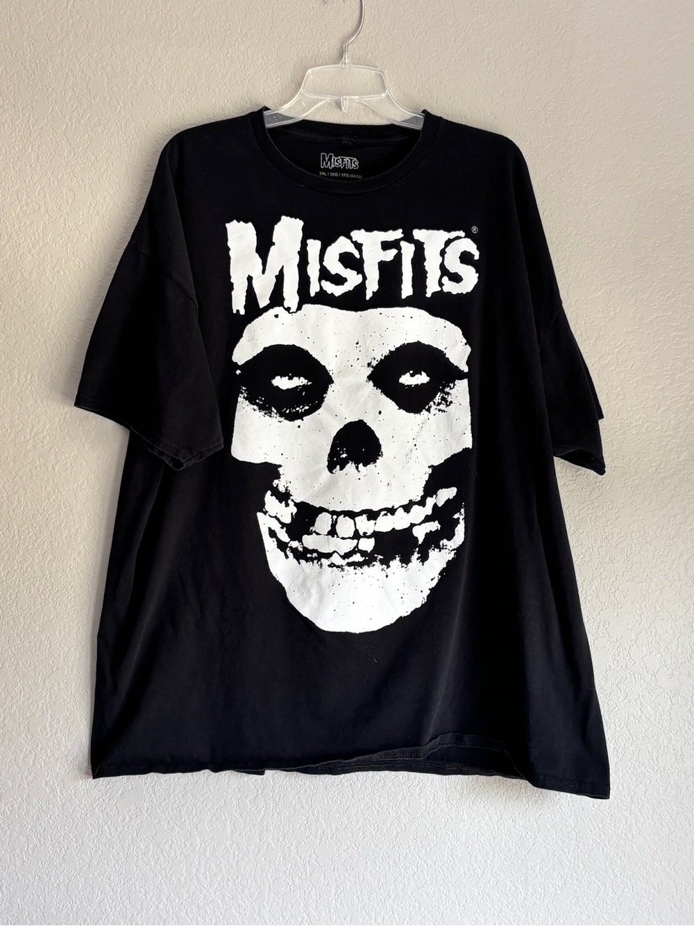 Misfits Skeleton face White Graphic Short Sleeve Black Tee adult unisex 3XL